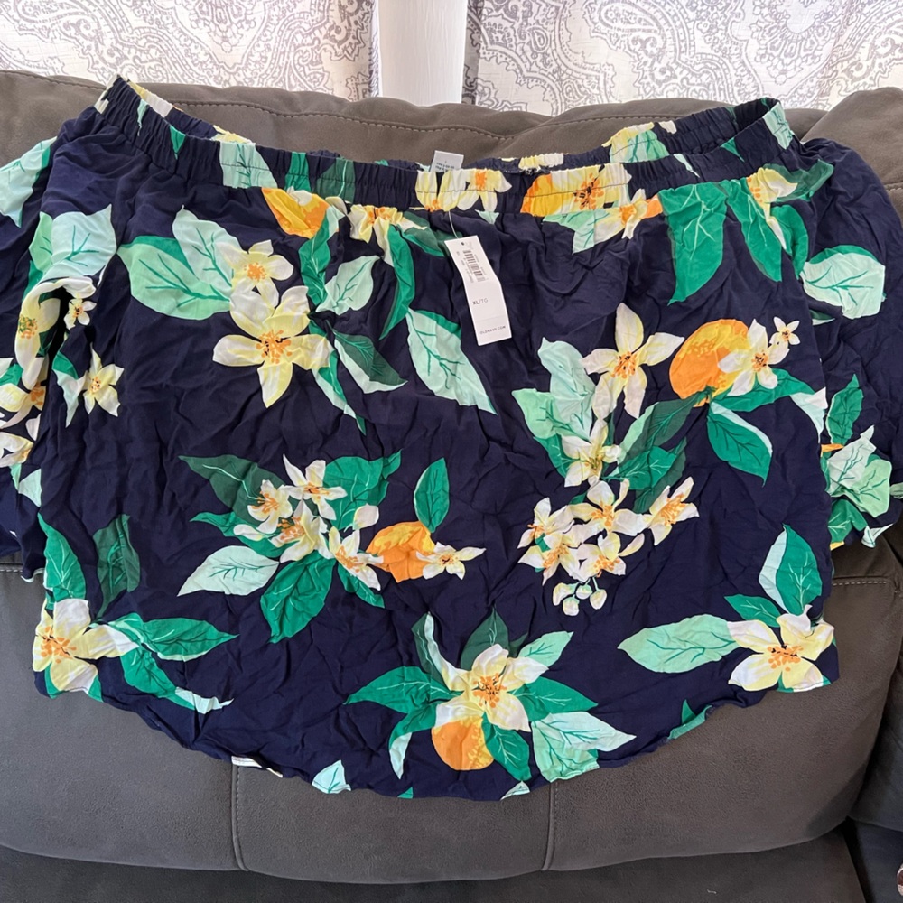 Old Navy Navy Shirt with Floral Design